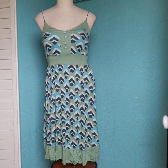 SUMMER SUN Dress Forever Green Blue Spaghetti Strap WOMEN'S Small WOMAN'S - Picture 5 of 5